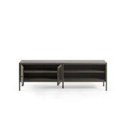 Tv-meubel Layna 2d2v 160cm Mokka Glas - Giga Meubel