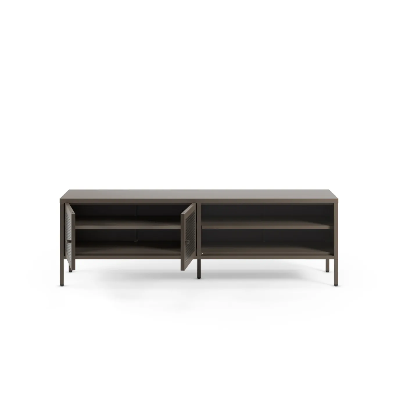 Tv-meubel Layna 2d2v 160cm Mokka Glas - Giga Meubel