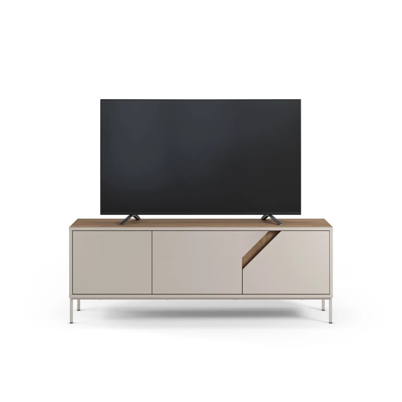 Tv-meubel Lilou 3d 150cm Naturel/crème - Giga Meubel