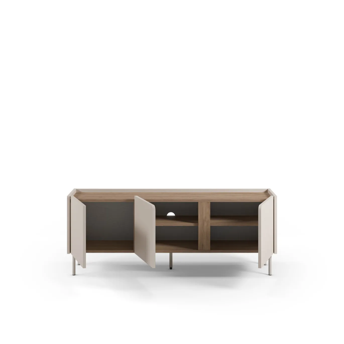 Tv-meubel Lucile 3d 140cm Crème/Naturel - Giga Meubel