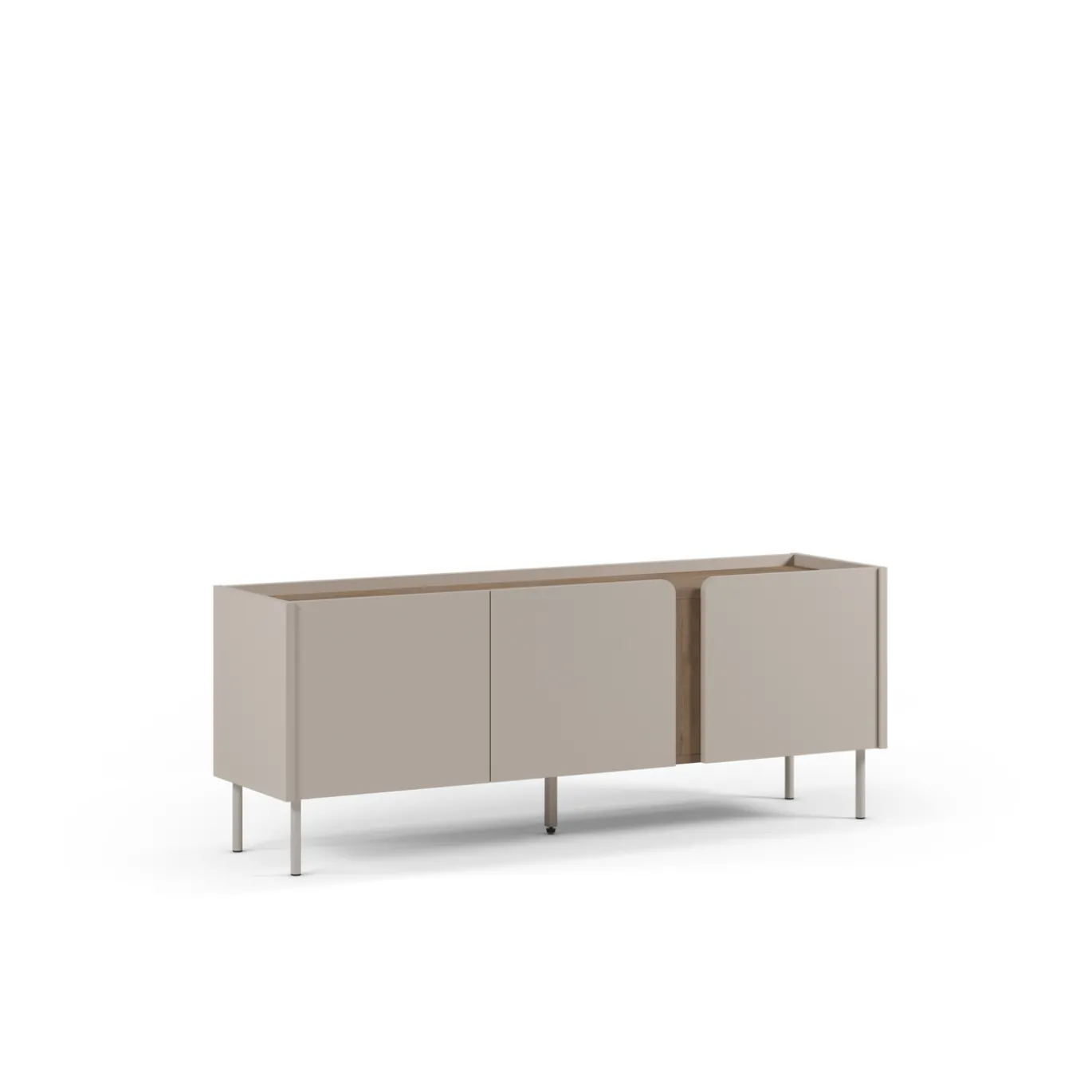 Tv-meubel Lucile 3d 140cm Crème/Naturel - Giga Meubel