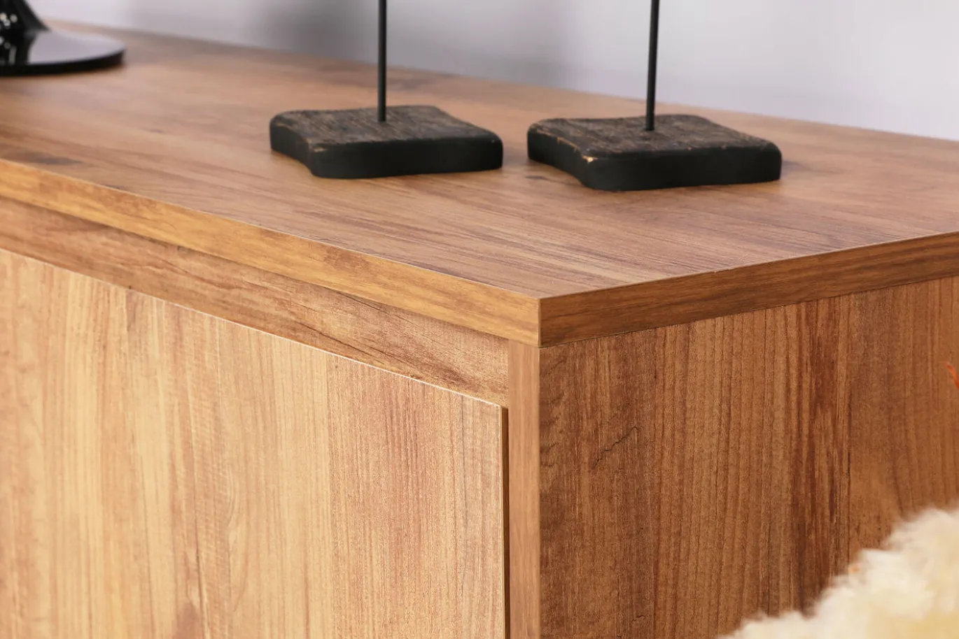 Tv-Meubel Lupin Melamine Walnoot Zwart 140cm