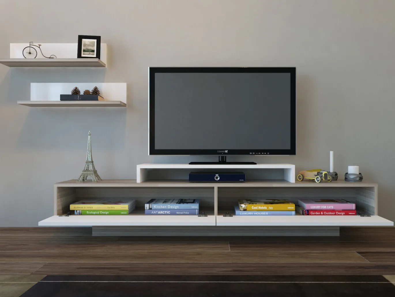 Tv-Meubel Lusi Melamine Wit Cordoba