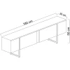 Tv-meubel Luxe Antraciet/Goud 180cm