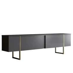 Tv-meubel Luxe Antraciet/Goud 180cm