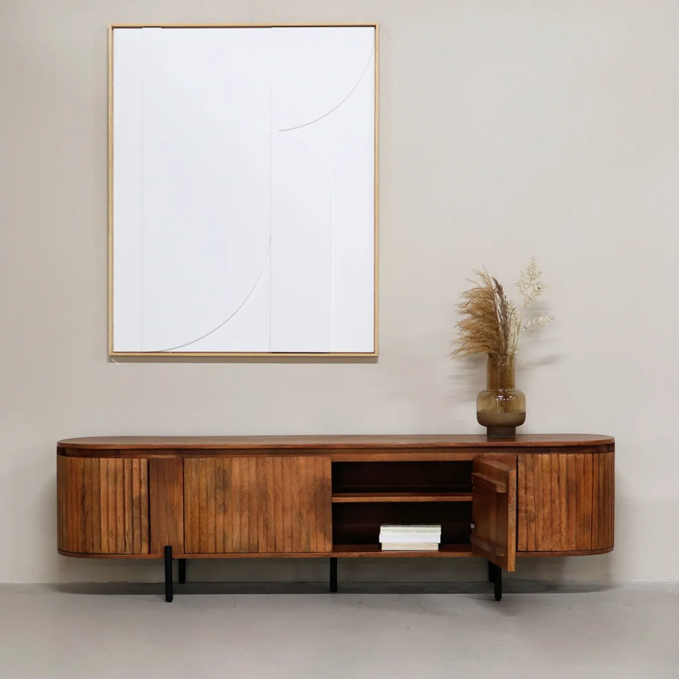 Tv-meubel Marlène Bruin 200cm - Giga Meubel