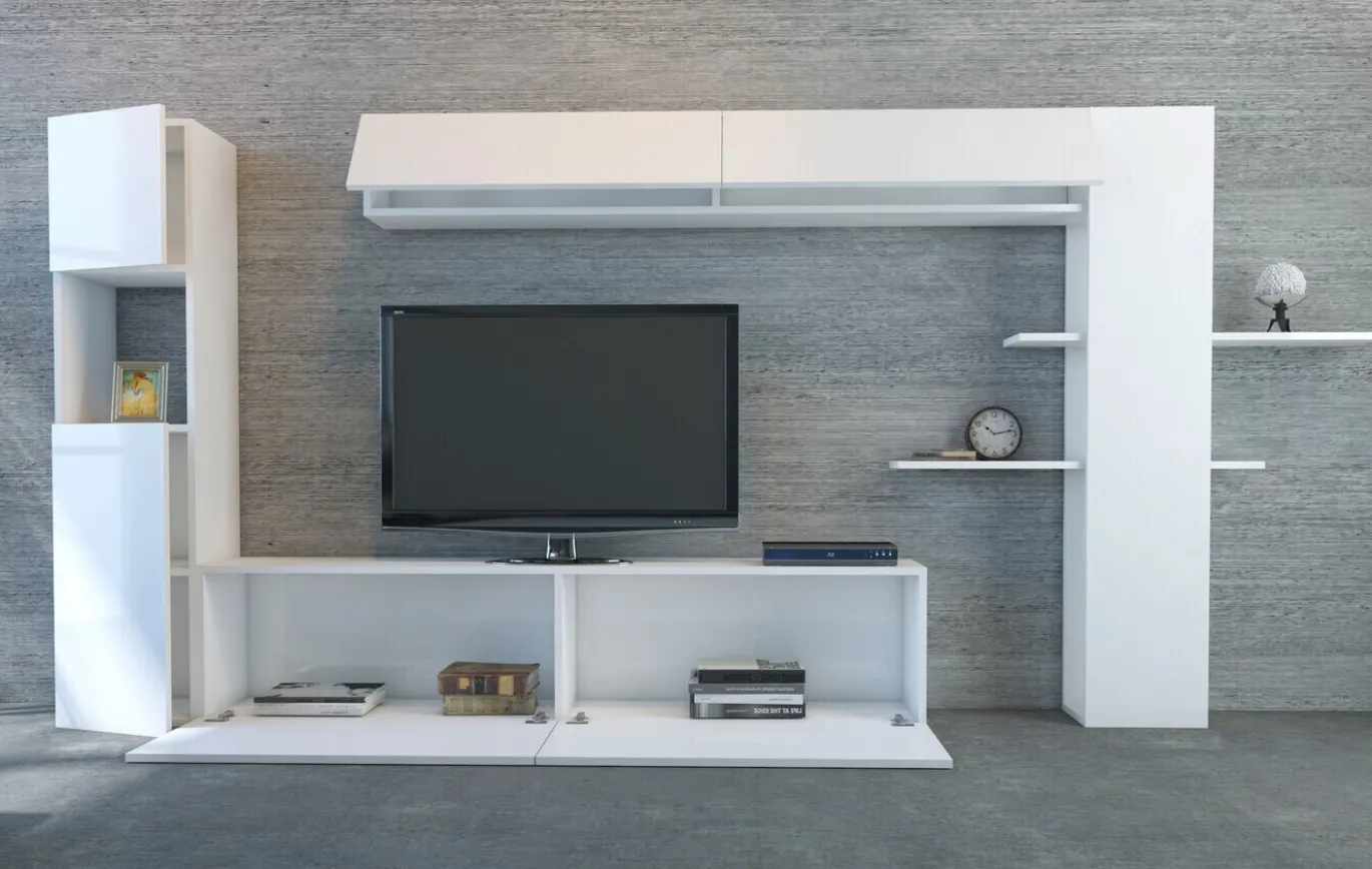 Tv-Meubel Maxi Melamine Wit
