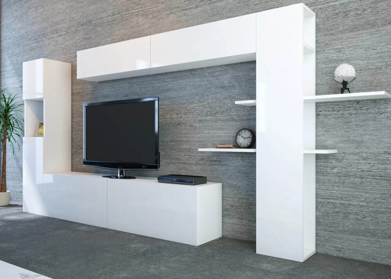 Tv-Meubel Maxi Melamine Wit