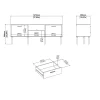 Tv-meubel Media Jackson Hickory 147cm - Giga Living