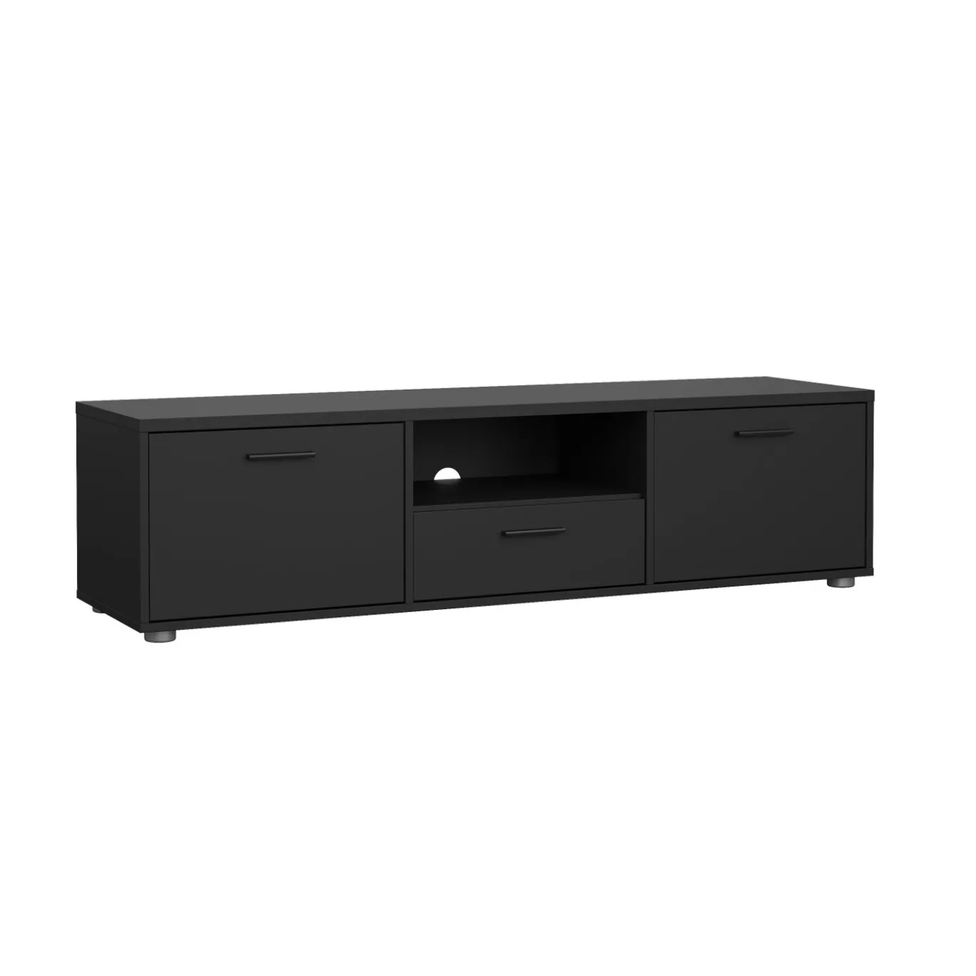Tv-meubel Media Mat Zwart 147cm - Giga Living