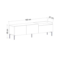 Tv-meubel Mia Antraciet 160cm
