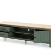 Tv-meubel Miranda 1d2v2L Groen Wax - Giga Meubel