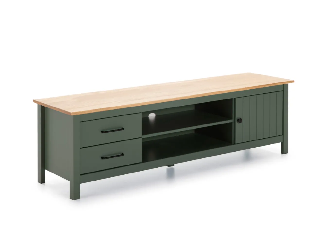 Tv-meubel Miranda 1d2v2L Groen Wax - Giga Meubel