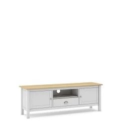 Tv-meubel Misti 2d1dr1h Wit/eiken - Giga Meubel