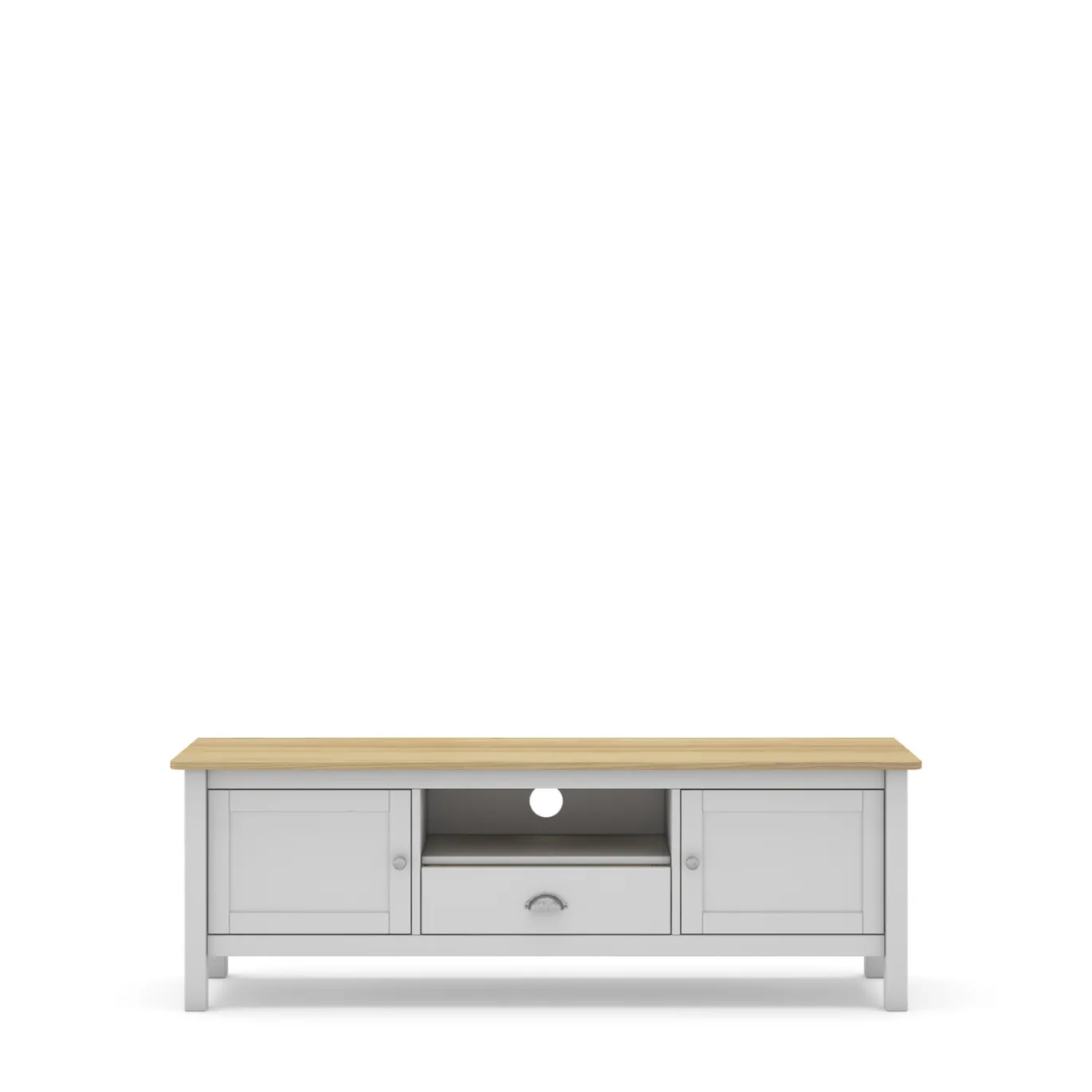 Tv-meubel Misti 2d1dr1h Wit/eiken - Giga Meubel