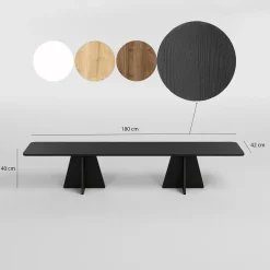Tv-meubel Mushroom Zwart 180cm