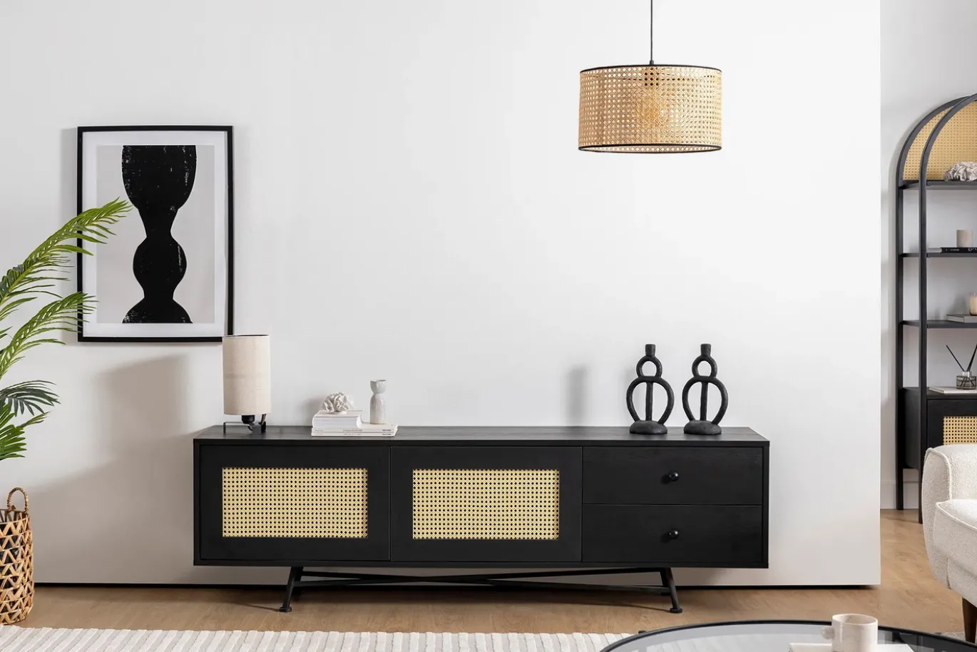 Tv-meubel Nala Zwart 180cm