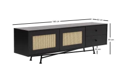 Tv-meubel Nala Zwart 180cm