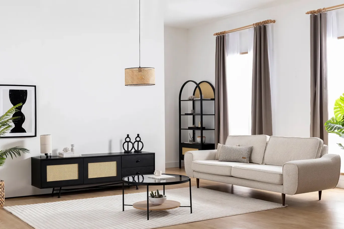 Tv-meubel Nala Zwart 180cm