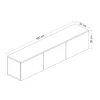 Tv-Meubel Neon Melamine Wit Eiken