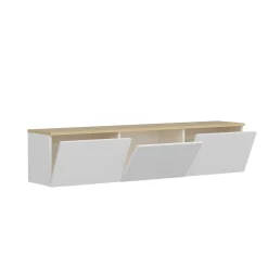 Tv-Meubel Neon Melamine Wit Eiken