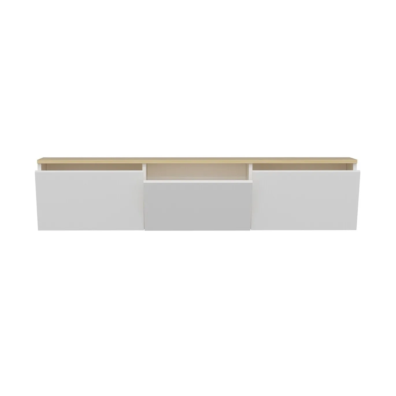 Tv-Meubel Neon Melamine Wit Eiken