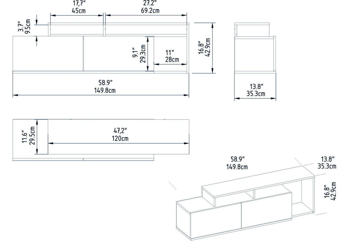 Tv-Meubel Nexera Melamine Cordoba Wit