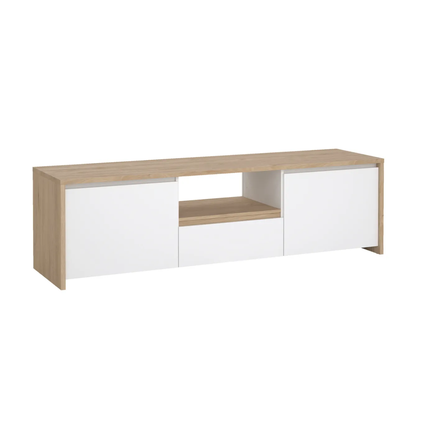 Tv-meubel Next Jackson Hickory Wit Hoogglans - Giga Living