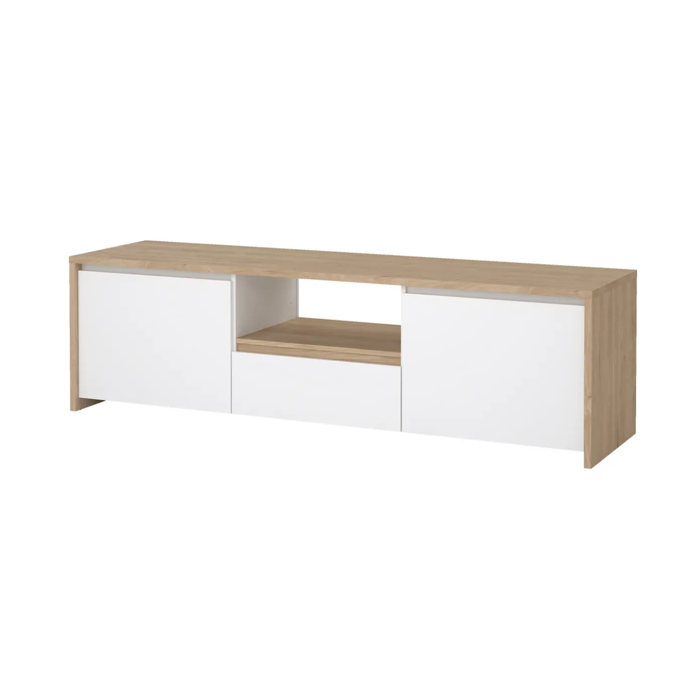 Tv-meubel Next Jackson Hickory Wit Hoogglans - Giga Living