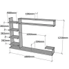 Tv-meubel Noble Naturel/Antraciet 180cm