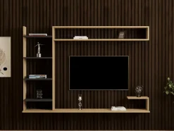 Tv-meubel Noble Naturel/Antraciet 180cm