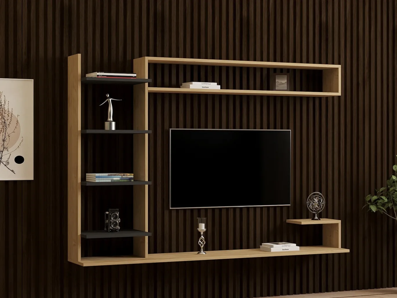 Tv-meubel Noble Naturel/Antraciet 180cm