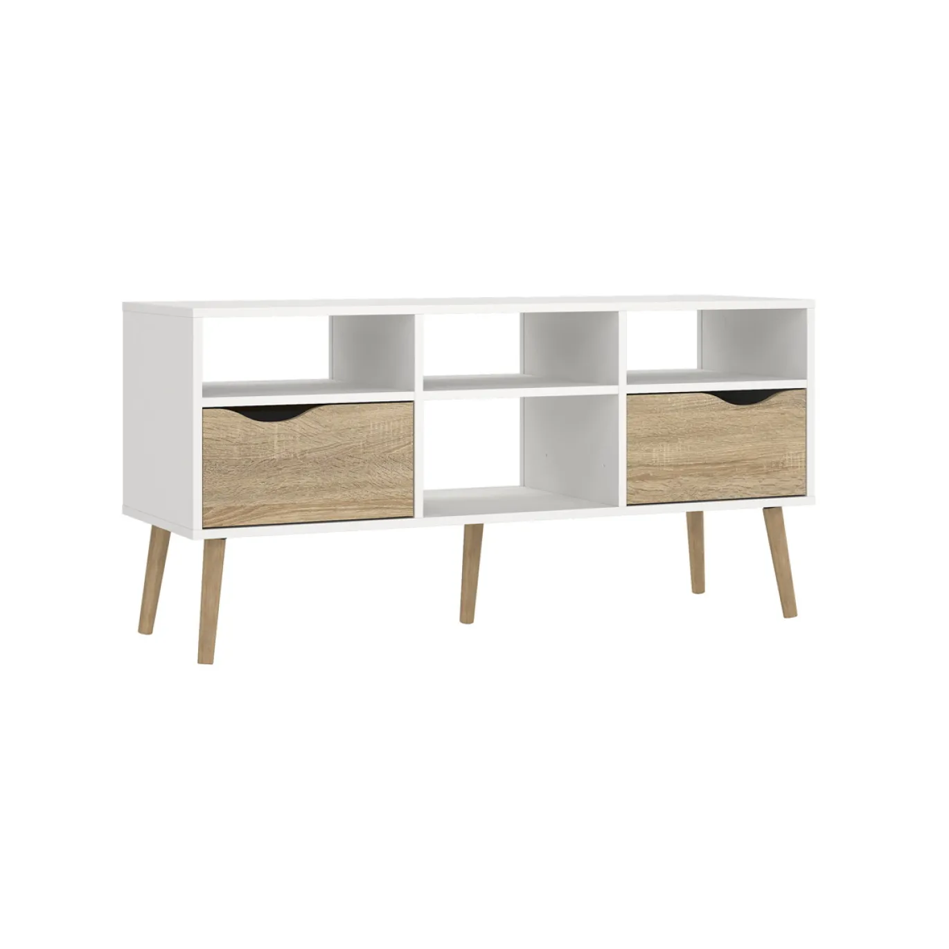 Tv-meubel Oslo Wit/Naturel - Giga Living