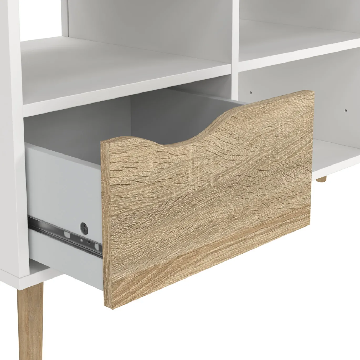 Tv-meubel Oslo Wit/Naturel - Giga Living