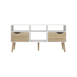 Tv-meubel Oslo Wit/Naturel - Giga Living