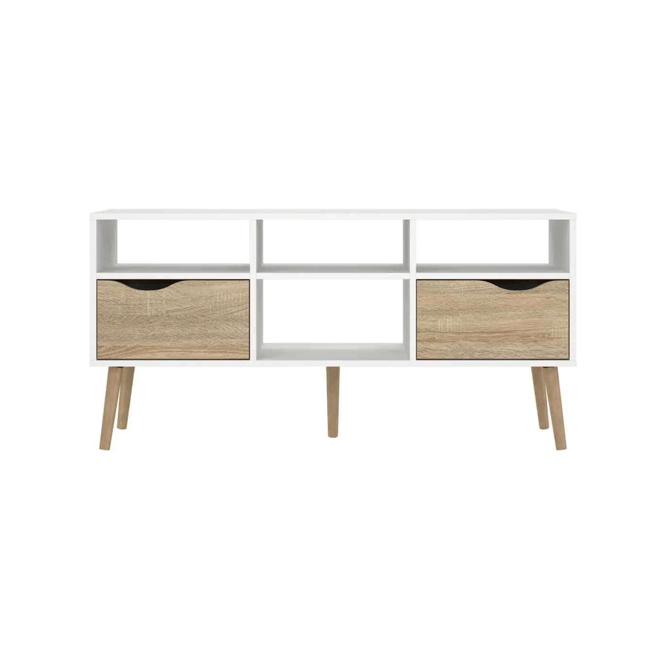 Tv-meubel Oslo Wit/Naturel - Giga Living