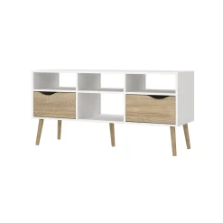 Tv-meubel Oslo Wit/Naturel - Giga Living