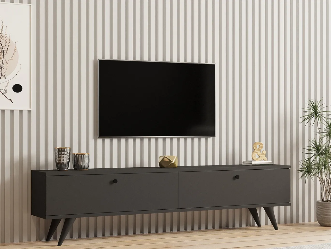 Tv-meubel Paris Antraciet 160cm