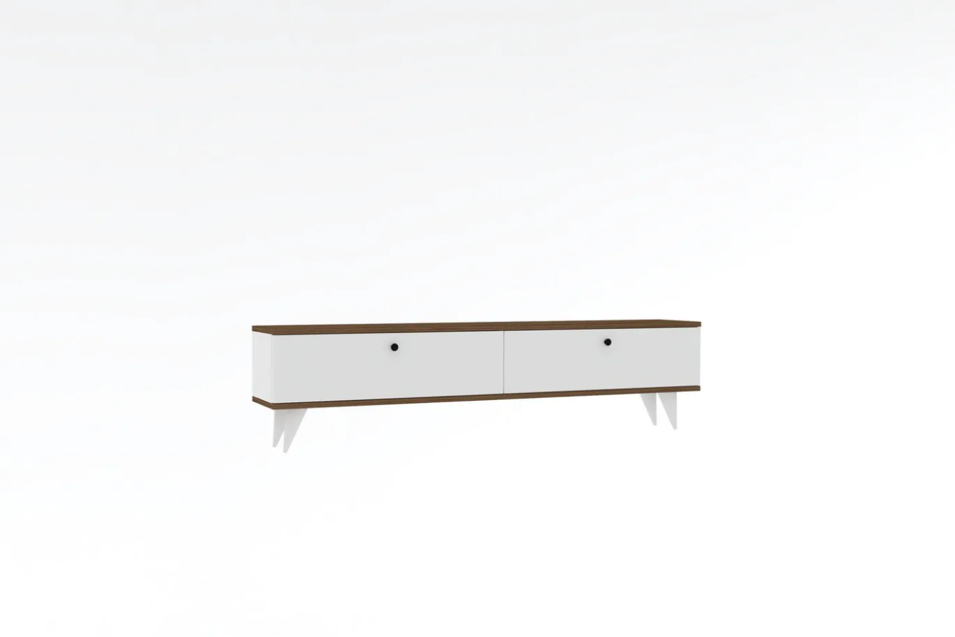 Tv-meubel Paris Wit/Walnoot 160cm