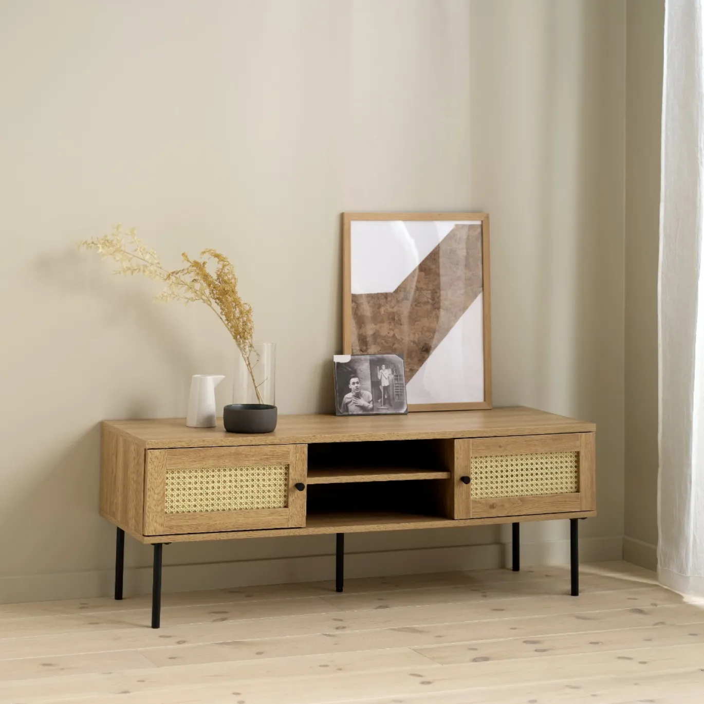 Tv-meubel Pensacola Eiken Melamine - Giga Living