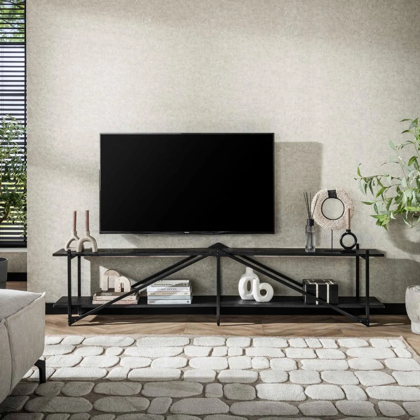 Tv-meubel Piega Liquid Metal 220cm - Giga Meubel