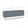 Tv-meubel Pisco 4d Khaki Groen/wit Wax - Giga Meubel