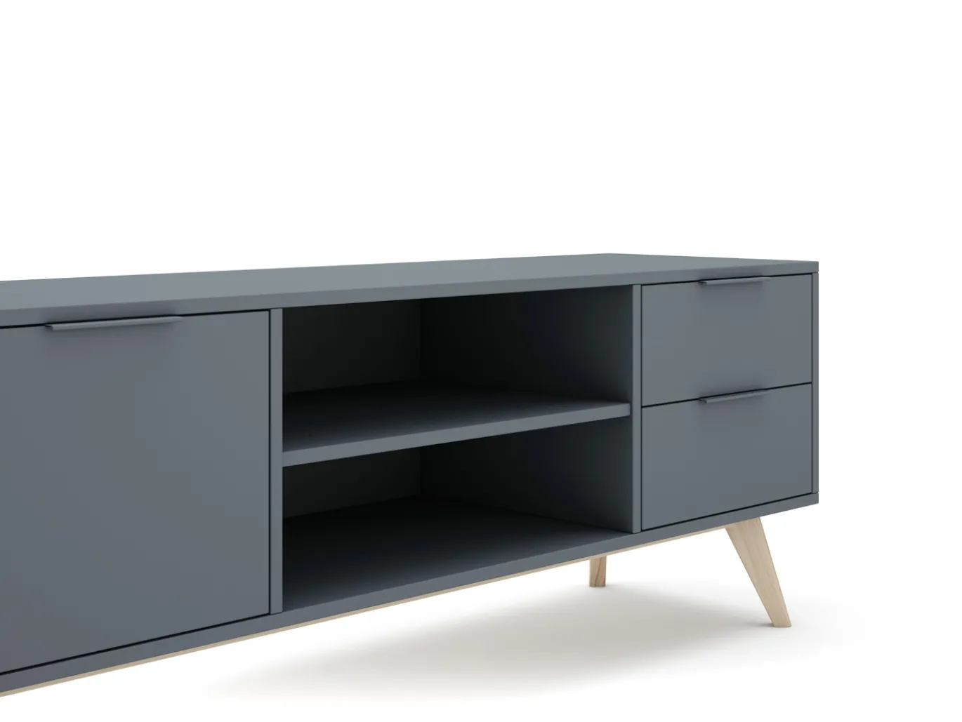 Tv-meubel Pisco 2d2L2v Khaki Groen/wit Wax - Giga Meubel