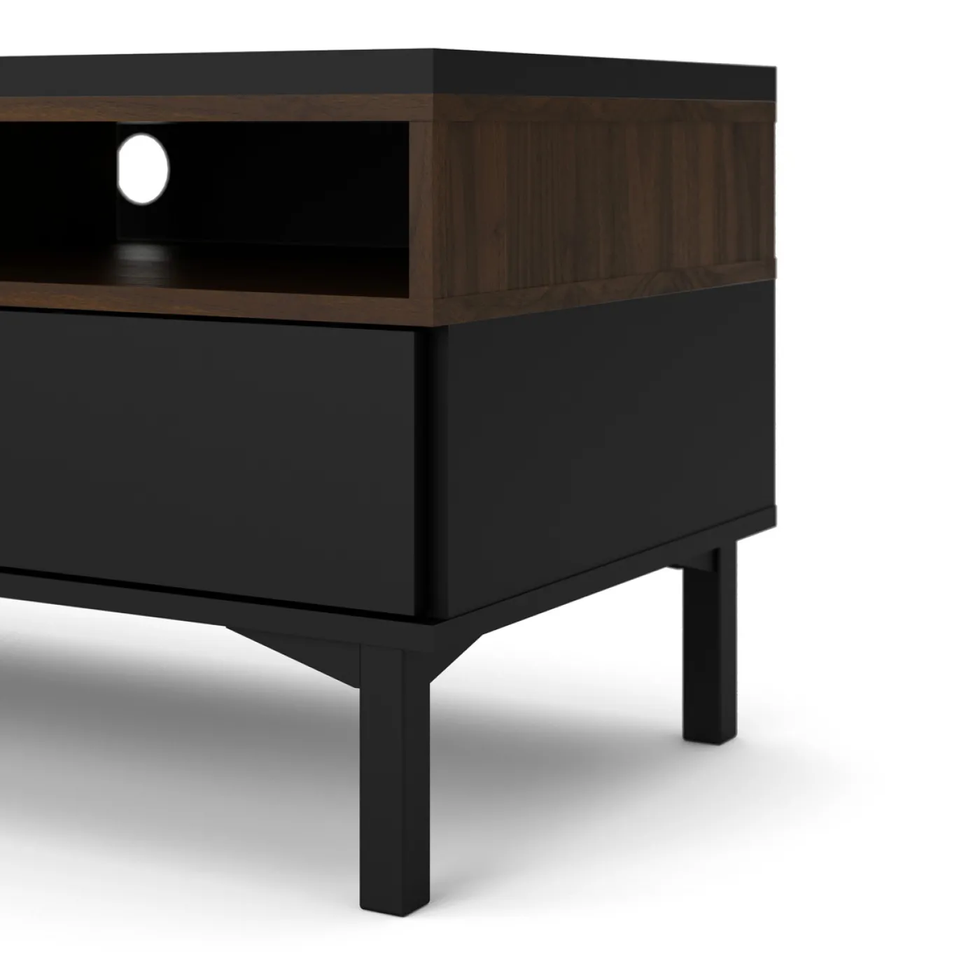 Tv-meubel Roomers Zwart Noten - Giga Living