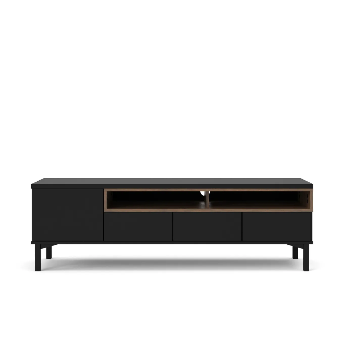 Tv-meubel Roomers Zwart Noten - Giga Living