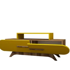 Tv-meubel Rose Geel/Walnoot 145cm