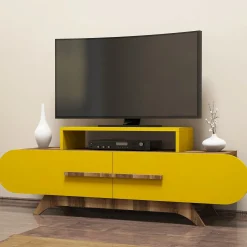 Tv-meubel Rose Geel/Walnoot 145cm
