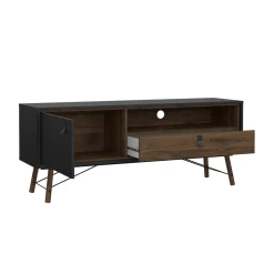 Tv-meubel Ry Noten Mat Zwart - Giga Living