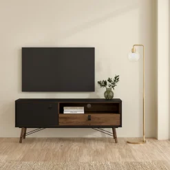 Tv-meubel Ry Noten Mat Zwart - Giga Living