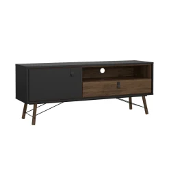 Tv-meubel Ry Noten Mat Zwart - Giga Living